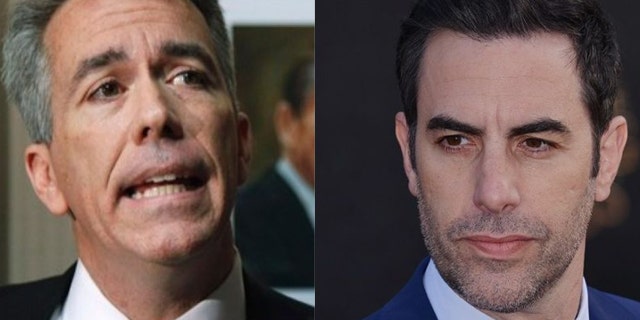 Former Rep. Joe Walsh, left, said Sacha Baron Cohen Cohen “gets people to say stupid things because he lies to them.”