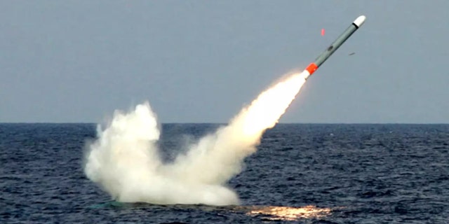 Tomahawk Cruise Missile being fired.