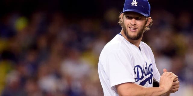 Clayton Kershaw #22 of the Los Angeles Dodgers is likely to open the World Series for the Los Angeles Dodgers on Oct. 23.