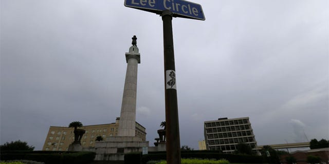 FILE 2015: The statue of Gen. Robert E. Lee stands in Lee Circle in New Orleans.