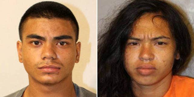 Police arrested Harvey Damo Jr., left, and Shevylyn Klaus on suspicion of car theft. Police said they are believed to be associates of a man suspected of killing a Big Island police officer.