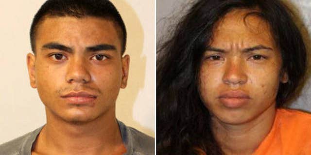 Police arrested Harvey Damo Jr., left, and Shevylyn Klaus on suspicion of car theft. Police said they are believed to be associates of a man suspected of killing a Big Island police officer.