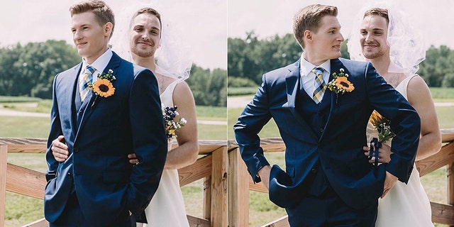 The groom couldn't stop giggling once he realized what was happening, the photographer said.