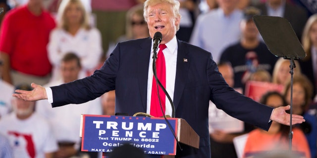 Republican presidential candidate Donald Trump speaks during a campaign rally, Wednesday, Oct. 12, 2016, in Ocala, Fla. (AP Photo/ Evan Vucci)