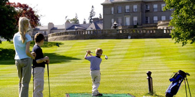 Kids golfing at Gleneagles.