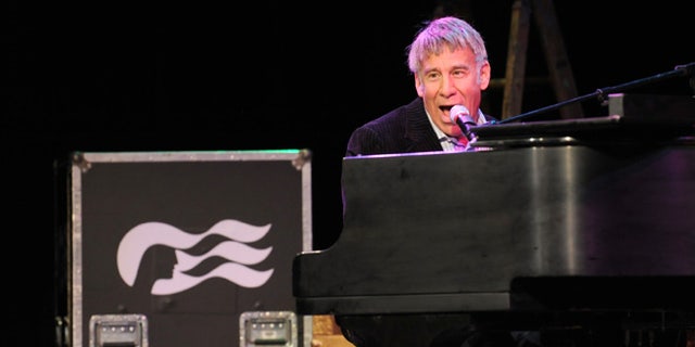 Oscar-winning Broadway composer Stephen Schwartz performs during an event announcing his partnership with Princess Cruises, Thursday, March 12, 2015, at Millennium Broadway's Hudson Theatre in New York. (Photo by Diane Bondareff/Invision for Princess Cruises/AP Images)