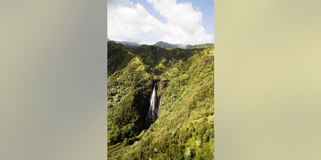 Waterfall at kauai national park