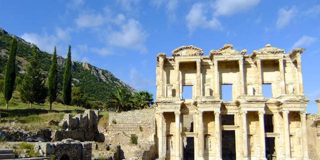 The archaeological sites of Ephesus in Turkey was a center of travel and commerce in the ancient world.