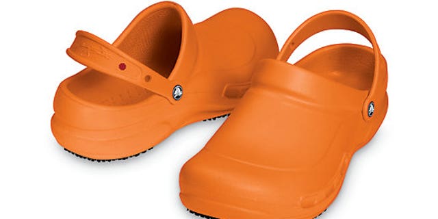 light orange crocs