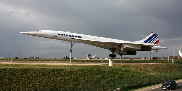 A Concorde supersonic passenger airliner with 144 seats formerly on display as a tourist attraction at Paris' Charles de Gaulle.