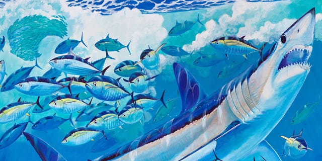 Guy Harvey will sell limited edition merchandise to fund educational programs and research.