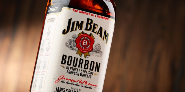 POZNAN, POLAND - NOVEMBER 4, 2015: Jim Beam is one of best selling brands of bourbon in the world, produced by Beam Inc. in Clermont, Kentucky.