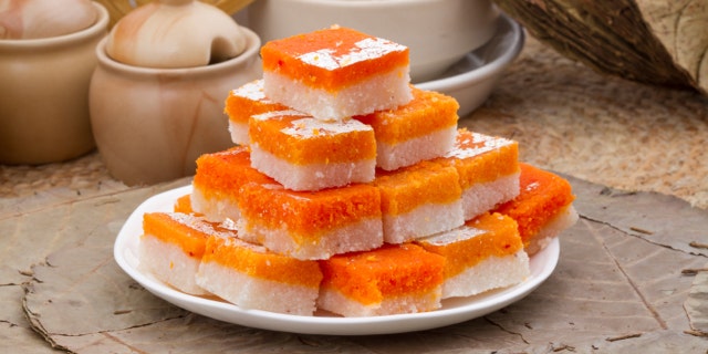 Indian special traditional sweet food Khopara Paak