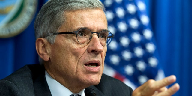 Oct. 8, 2014: Federal Communications Commission (FCC) Chairman Tom Wheeler speaks during a news conference in Washington.