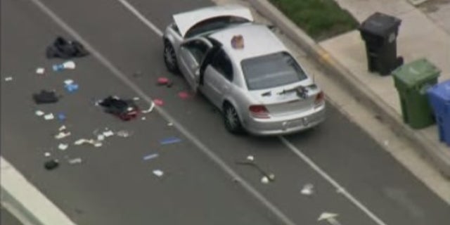 The scene of the shooting in Whittier.