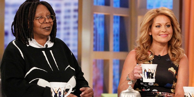 Whoopi Goldberg, left, and Candace Cameron Bure appear on "The View." (ABC/ Lou Rocco)