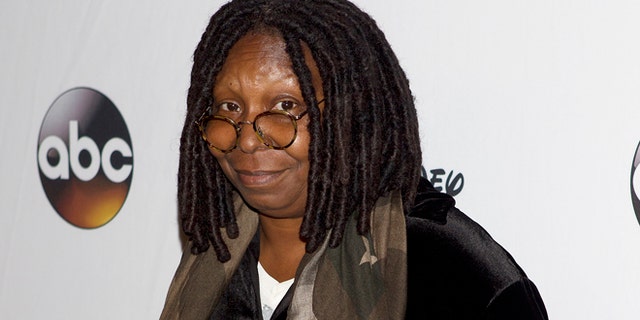 May 14, 2014. Actress Whoopi Goldberg arrives for "A Celebration of Barbara Walters Cocktail Reception" in New York.