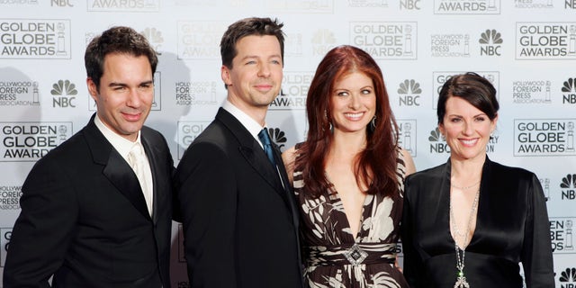 Cast members from the comedy series 'Will &amp; Grace,' from left, Eric McCormack, Sean Hayes, Debra Messing and Megan Mullally. 