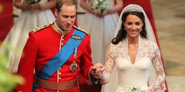 Prince William and Kate on their wedding day in April 2011.