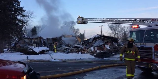 The explosion leveled the apartment building in northwestern Wisconsin.