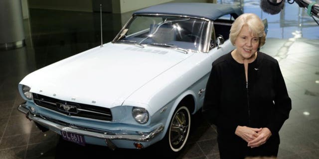 Gail Wise and her Mustang