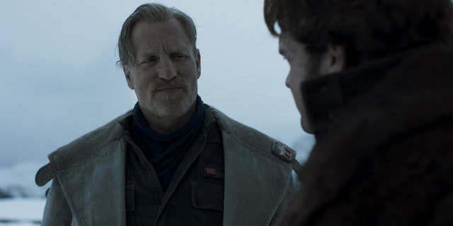 Woody Harrelson is Beckett and Alden Ehrenreich is Han Solo in SOLO: A STAR WARS STORY.