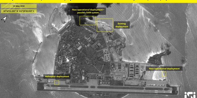 The satellite images taken on Sunday by Imagesat International show two new launchers on the northern shore of the Island, next to a radar system, all covered by a camouflage net.