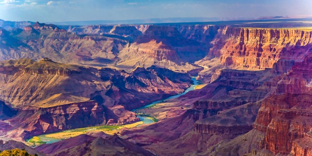 FILE -- Grand canyon at sunrise with the Colorado river