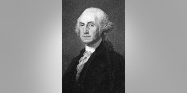 George Washington (1731-1799) engraved from 1837. First President of the USA in 1789-1797 and commander of the Continental Army in the American Revolutionary War during 1775-1783. Considered as the Father of his country. Engraved by W.Humphreys after a portrait by G.Stewart and published in The Gallery Of Portraits With Memoirs, London Charles Knight, Ludgate Street.