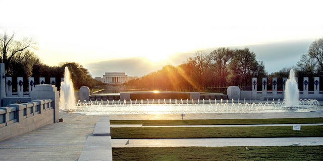 Shown here is the World War II Memorial in Washington, D.C.