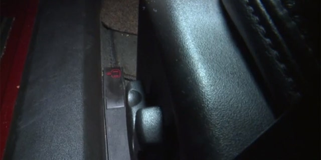 The XLR has an emergency manual door release lever on the floor to use if the power door release fails.