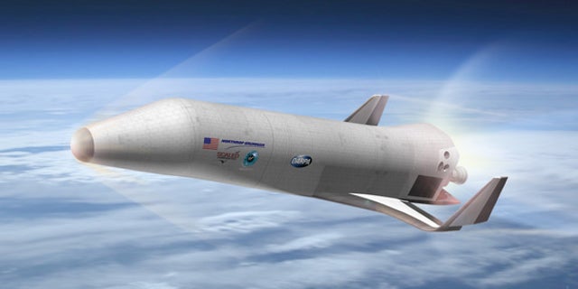 Artist's concept of the space plane being designed by Northrop Grumman, with help from Scaled Composites and Virgin Galactic, for DARPA's XS-1 program.