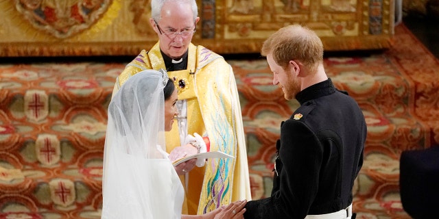 The newlyweds met on a blind date in July 2016 and have been together ever since.