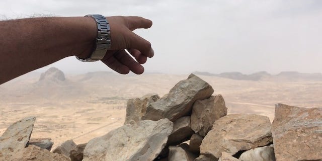 Overlooking Sana'a Governorate, just miles from the Houthi-controlled capital