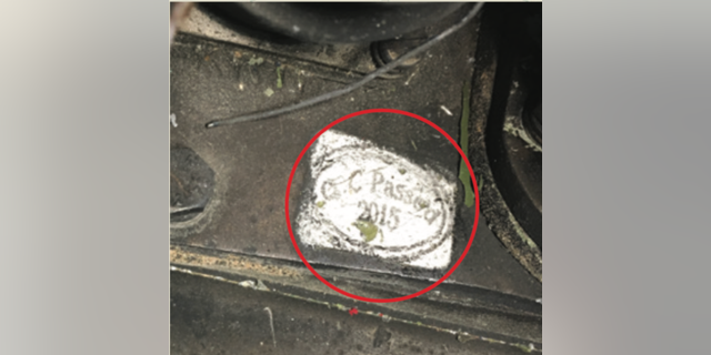 Alleged parts of an Iranian missile recovered in Saudi Arabia