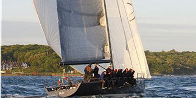 Saturday: The yacht Bob, owned by BP Chief Executive Tony Hayward, seen during the JP Morgan Asset Management Round the Island Race, near Cowes, Isle of Wight.