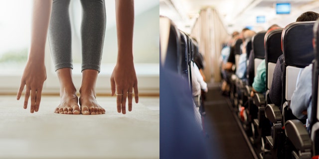 yoga on plane