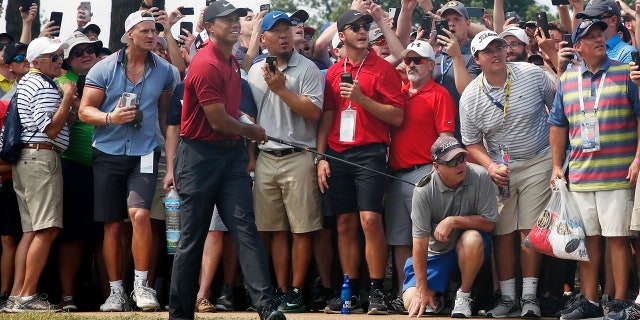 Tiger Woods shot a final round 64 to finish two shots behind Koepka.