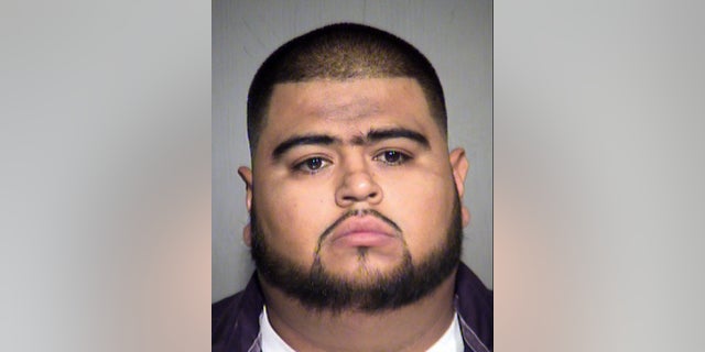 Zhair Zamora-Sepulveda (pictured) allegedly shot and wounded a limousine driver in the legs in a contract dispute in west Phoenix on Saturday.