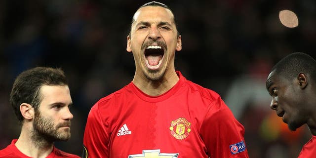 MANCHESTER, ENGLAND - FEBRUARY 16: Zlatan Ibrahimovic of Manchester United looks on before the UEFA Europa League Round of 32 first leg match between Manchester United and AS Saint-Etienne (ASSE) at Old Trafford stadium on February 16, 2017 in Manchester, United Kingdom. (Photo by Jean Catuffe/Getty Images)