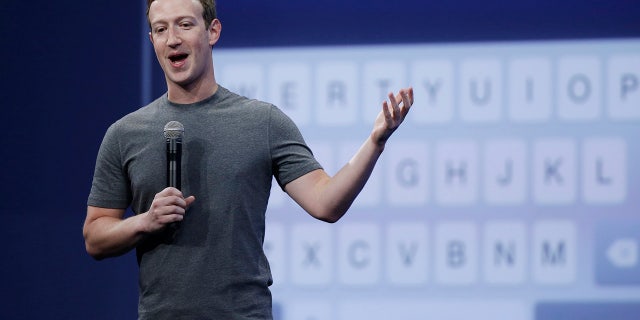 FILE - In this March 25, 2015, file photo, Mark Zuckerberg talks about the Messenger app during the Facebook F8 Developer Conference in San Francisco. (AP Photo/Eric Risberg, File)