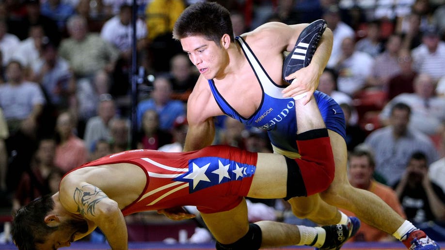 henry cejudo wrestling shoes