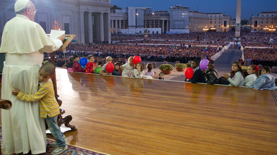 Vatican Pope Child on Stage