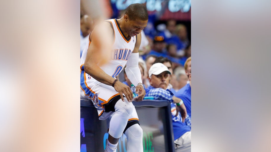 Thunder Westbrook Injured Basketball