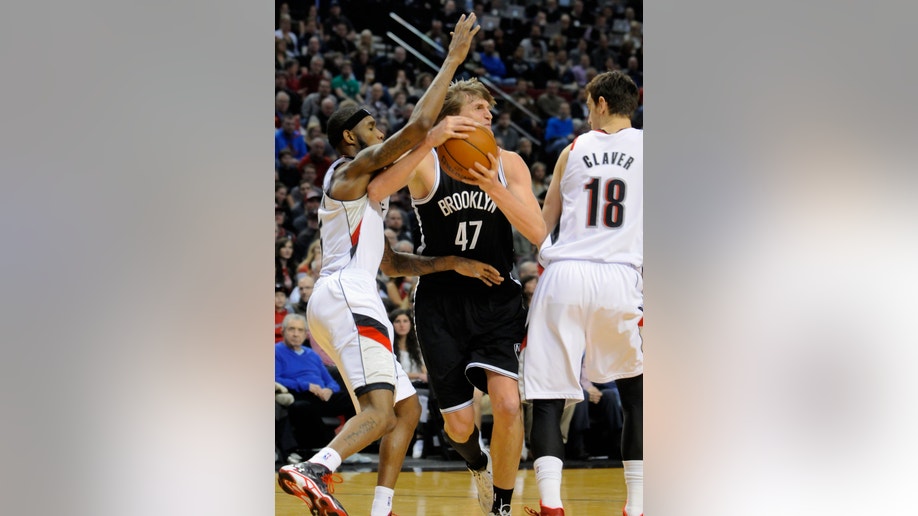 Nets Trail Blazers Basketball