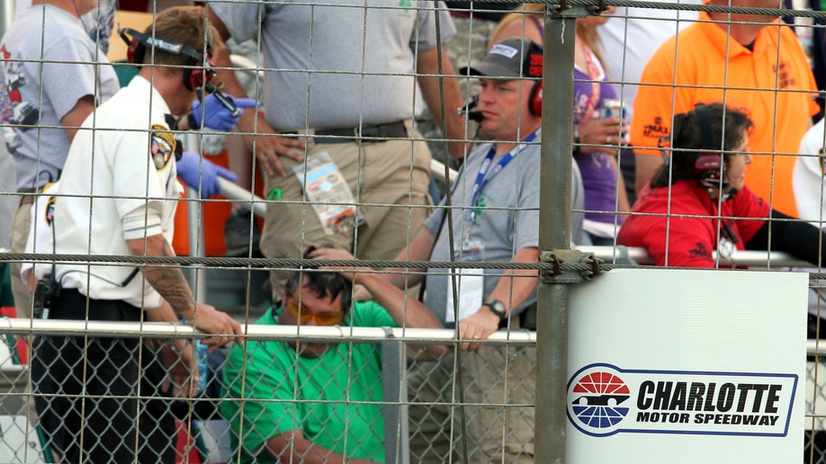 NASCAR Charlotte Snapped Cable Auto Racing