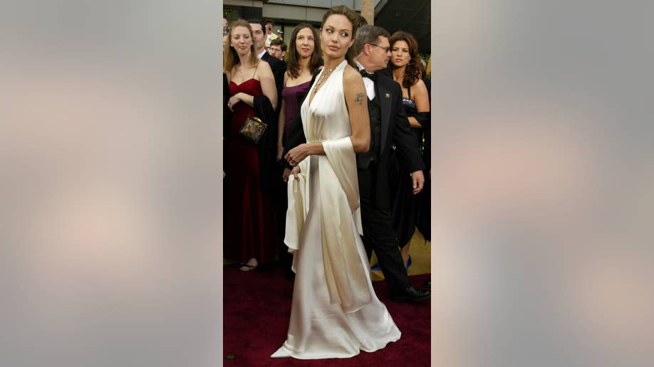 white marc bouwer dress of angelina jolie Angelinajolie Marc Bouver Dress |