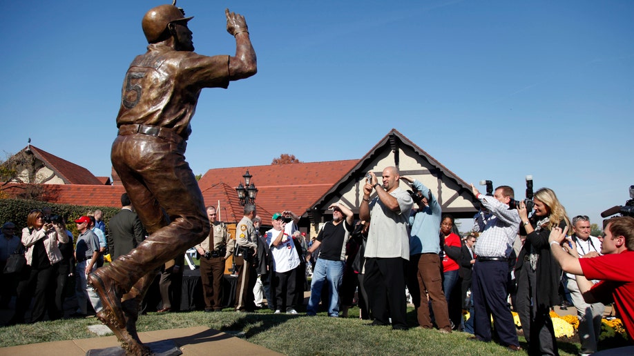 Pujols Statue Baseball