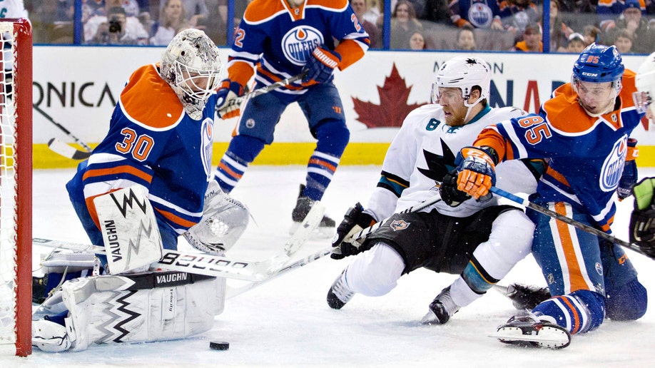 Sharks Oilers Hockey