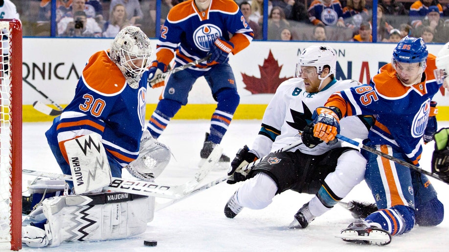 Sharks Oilers Hockey